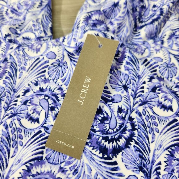 J. Crew V-neck One-Piece Blue Dandelion Print Swim Suit New With Tags Women's 0 - Picture 6 of 15